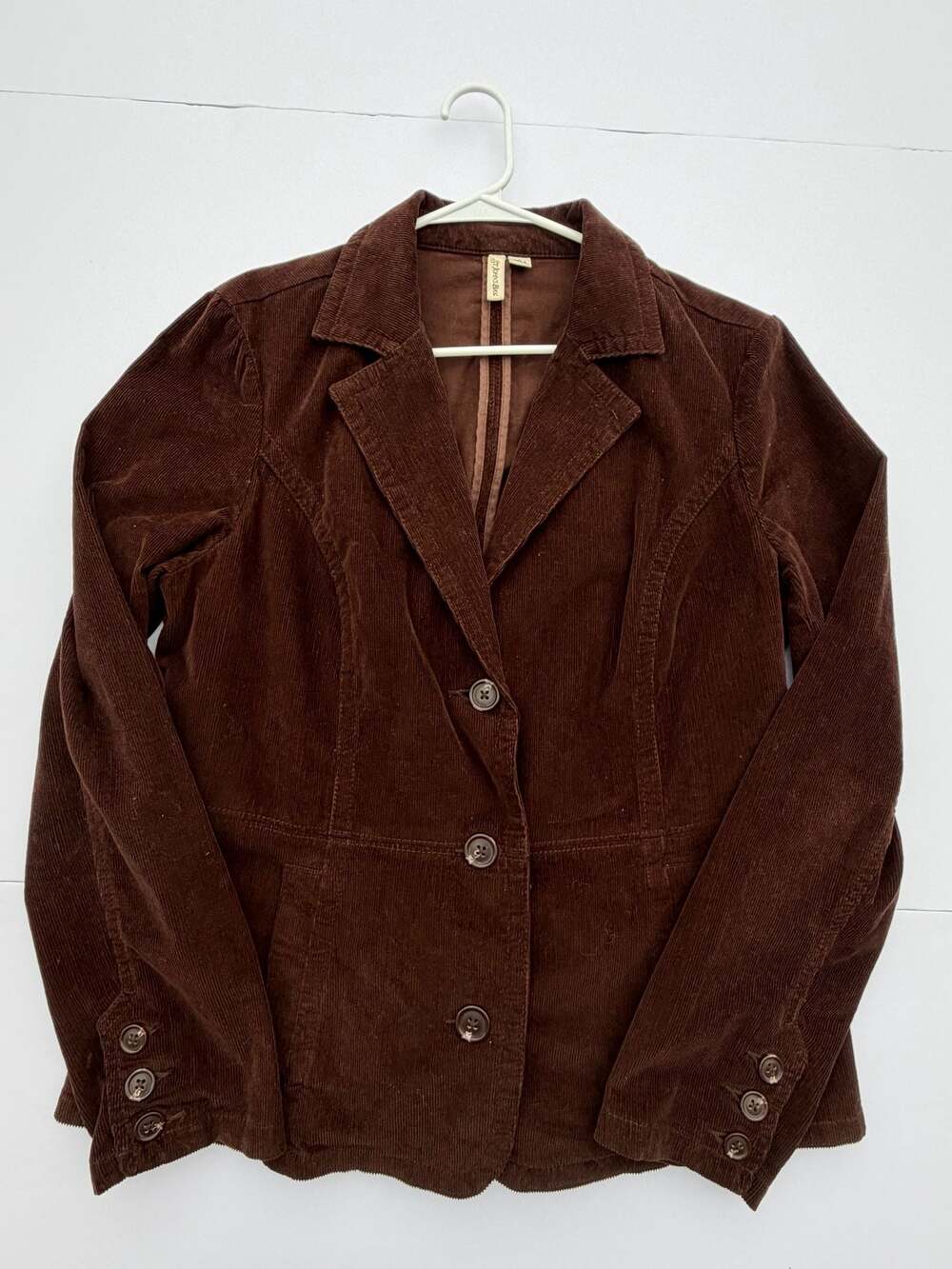 St. John's Bay Brown Corduroy Blazer Jacket Size Large
